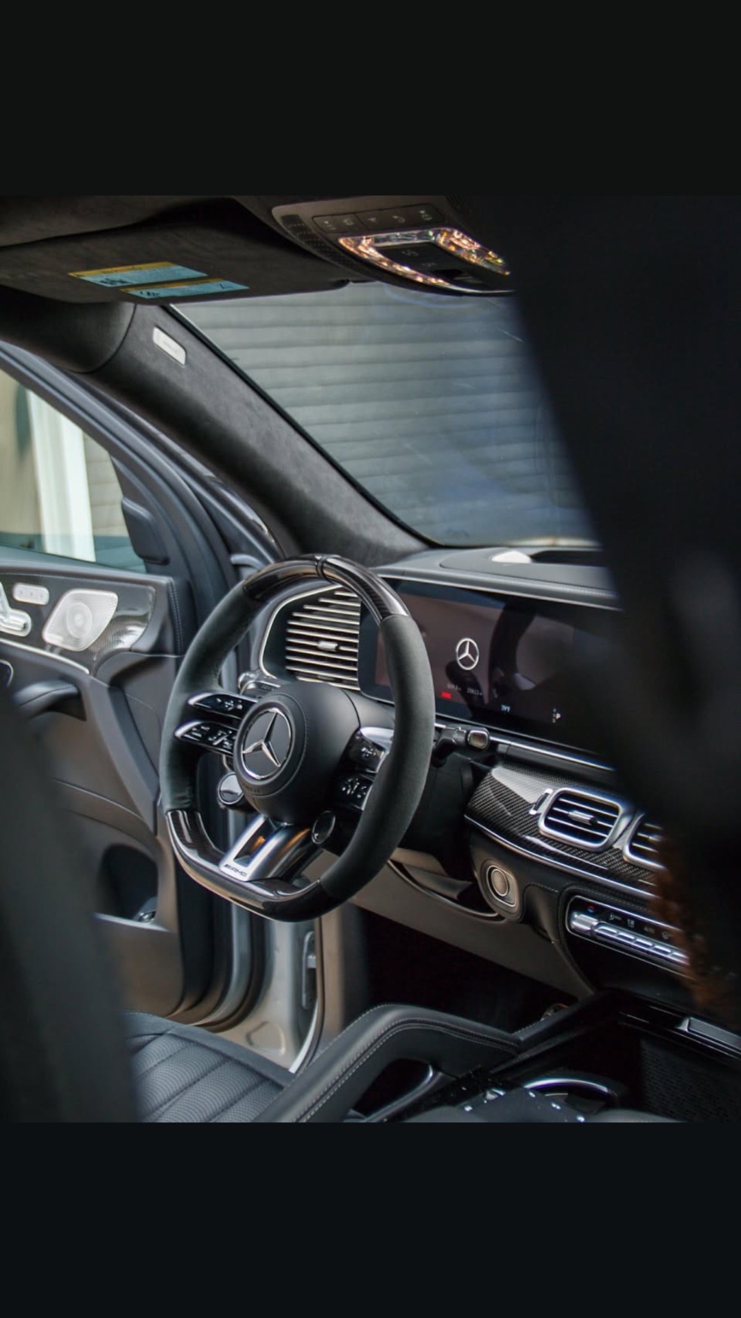 Steering wheel detail on a Mercedes-AMG GLE 63 S