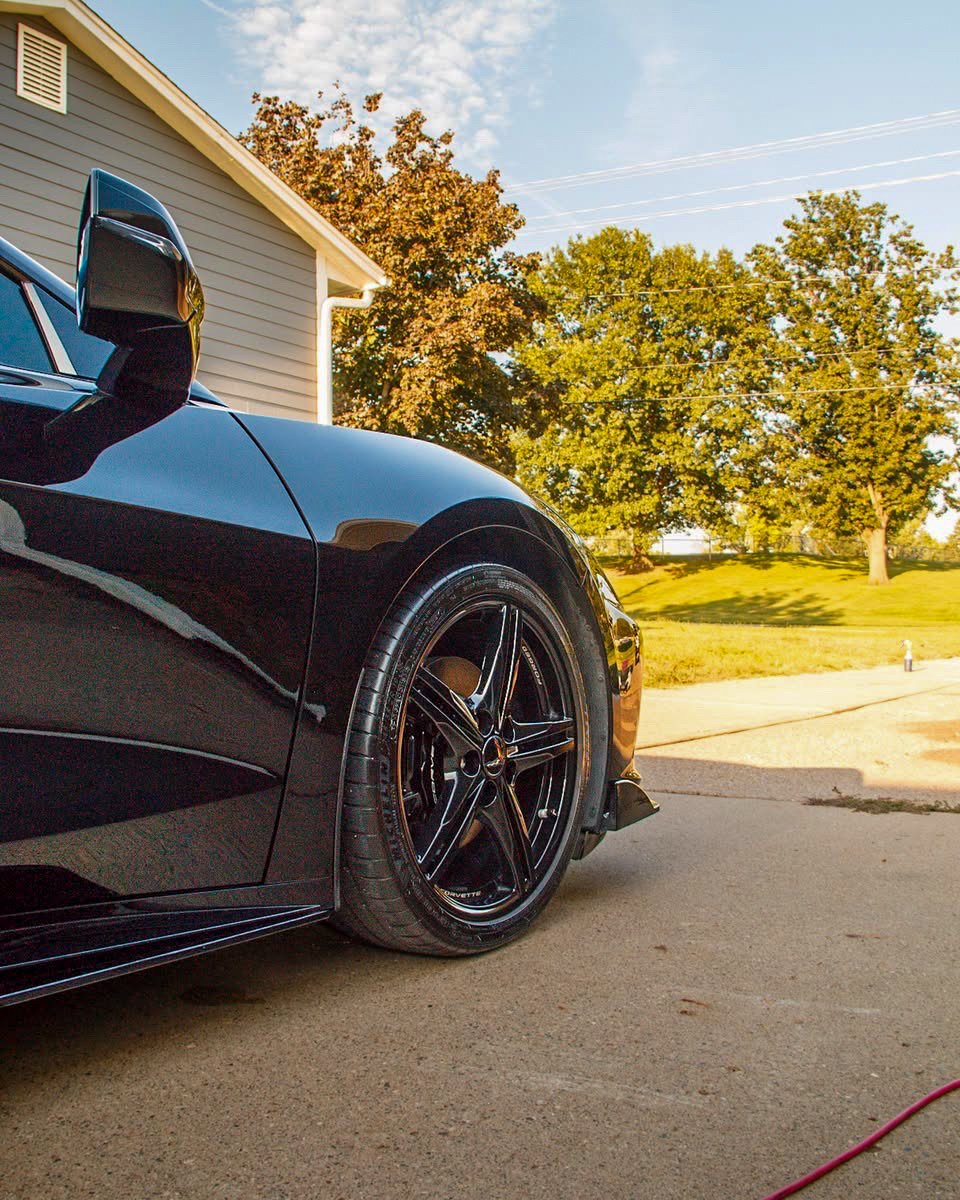 Chevrolet Corvette C8 wheel by Street Standard Detailing in Pleasant Hill, Iowa