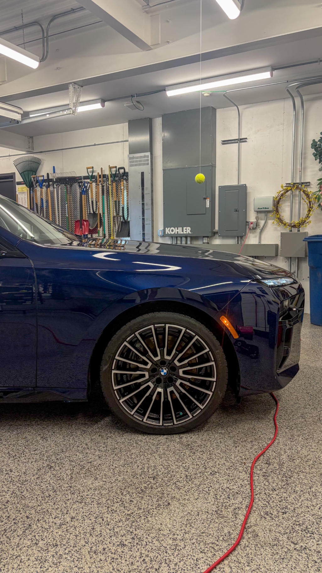 Wheel and tire detail on a BMW M760i xDrive