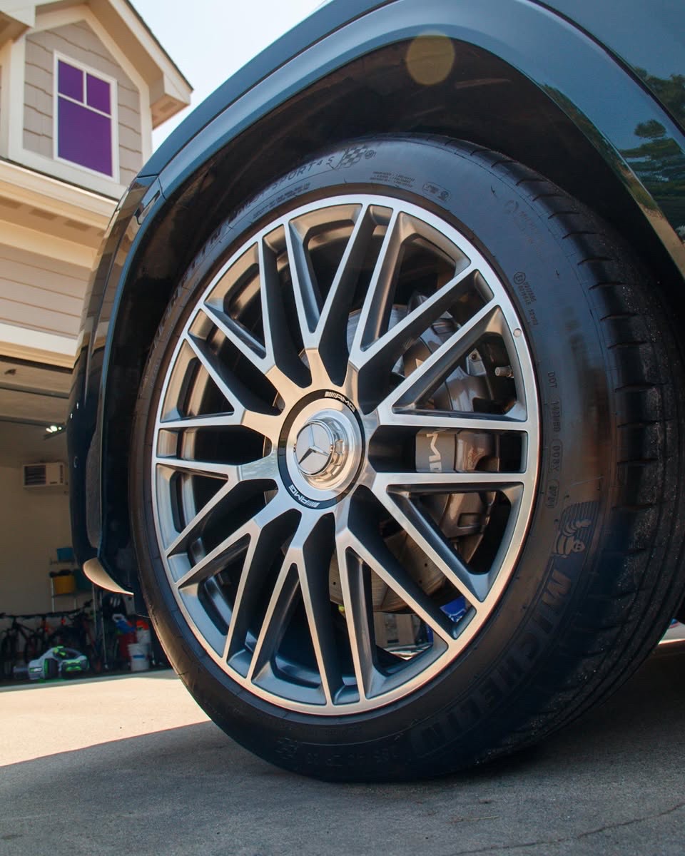 Cleaned and dressed wheel on a Mercedes-AMG GLS 63