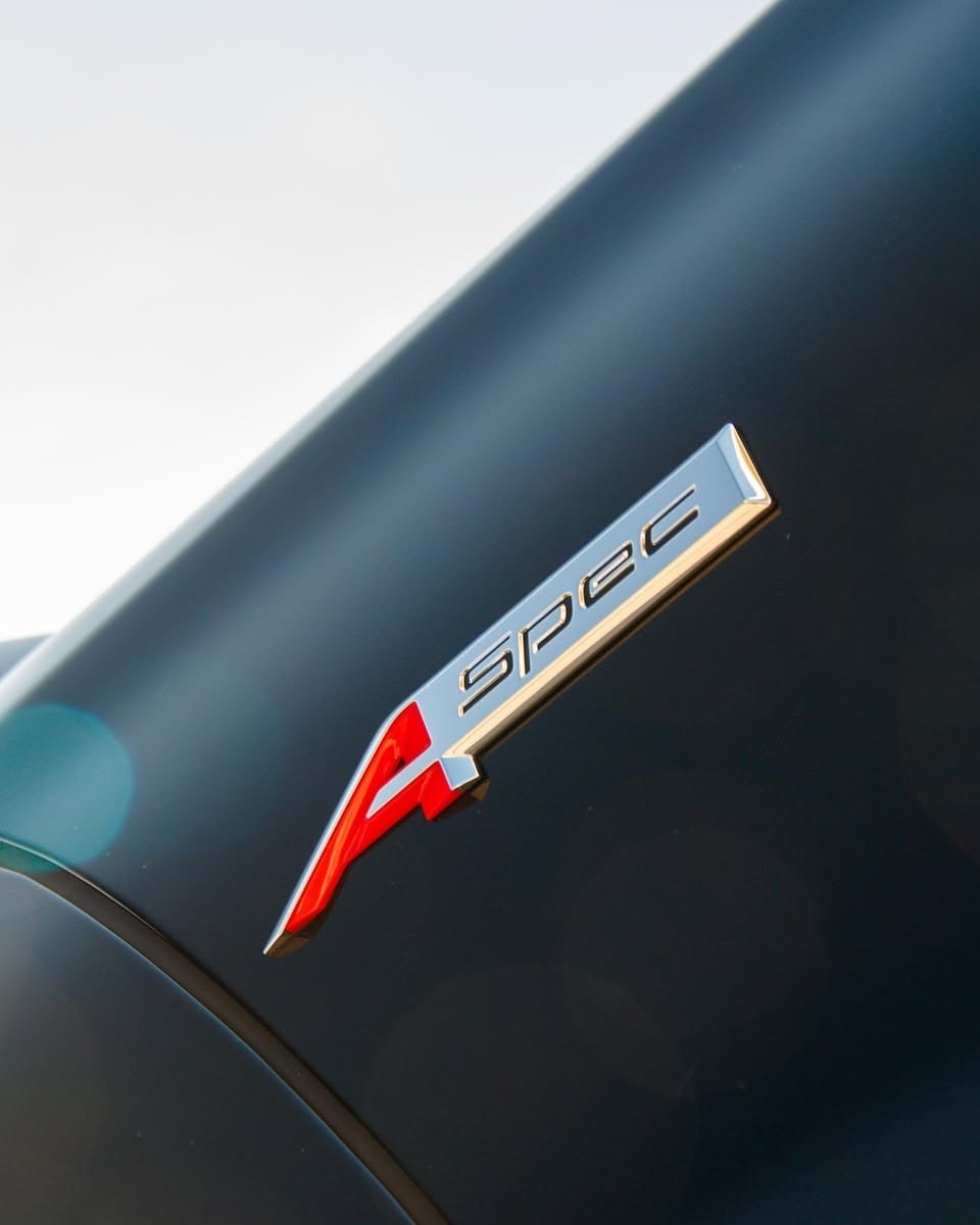 A-Spec badge on the black Acura TLX