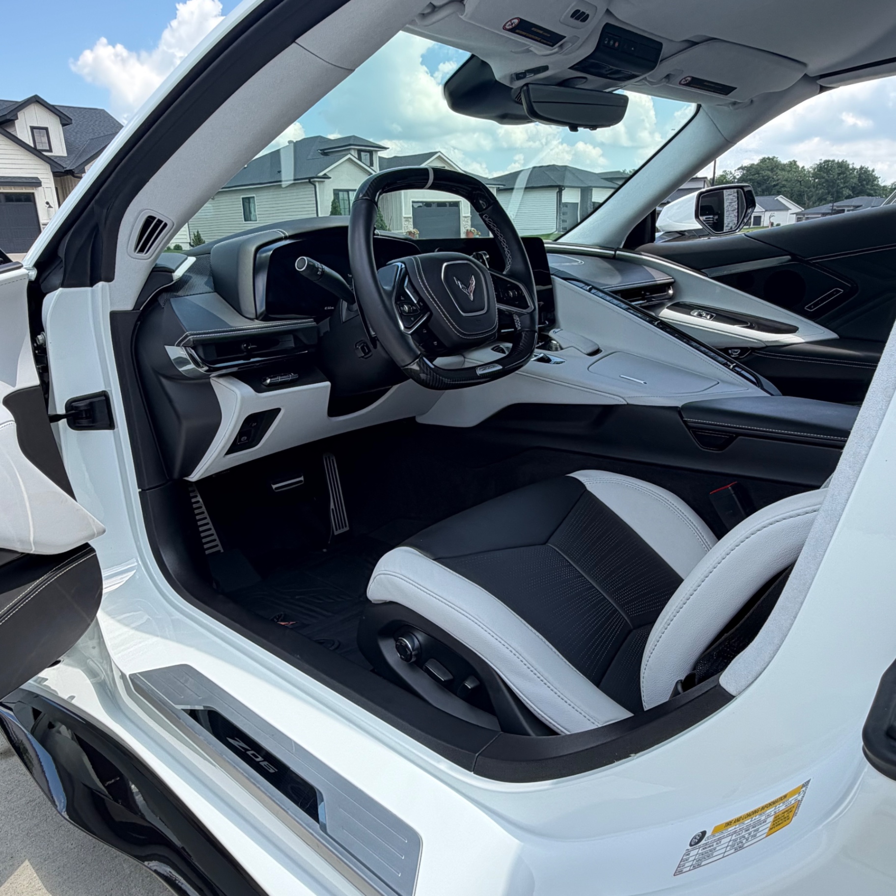 Corvette C8 Z06 cockpit after an interior detail