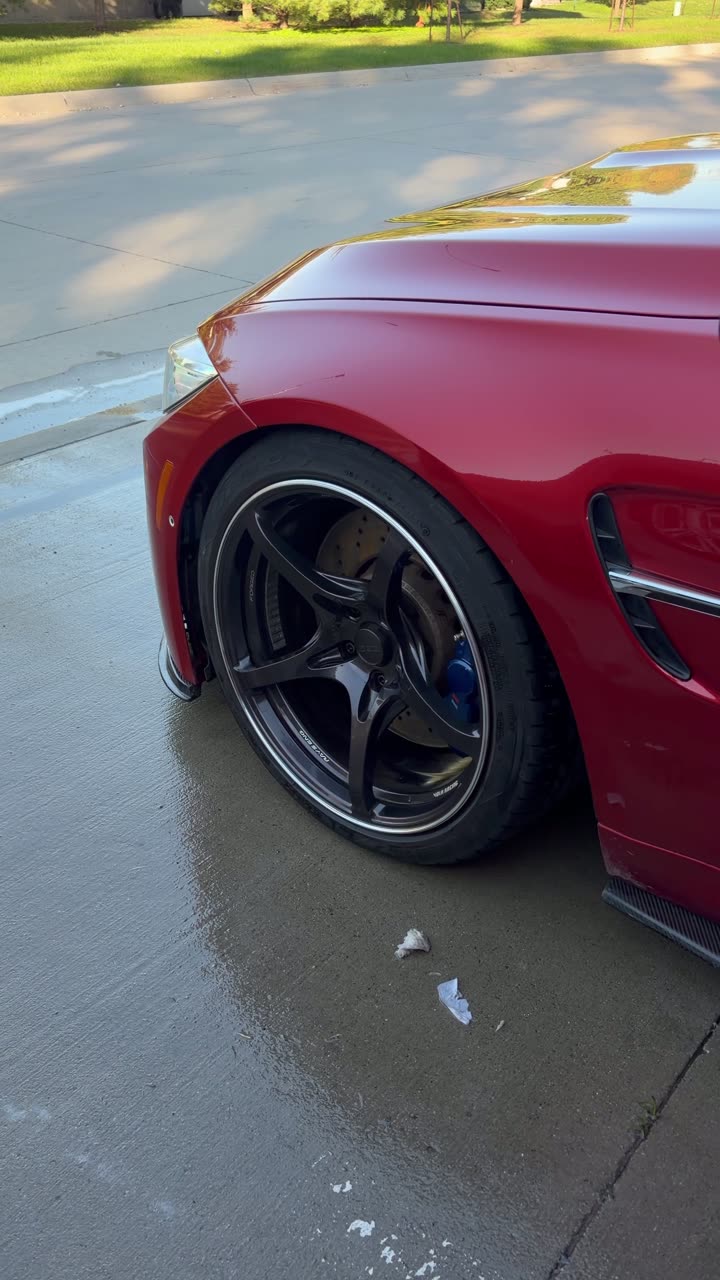 Wheel detail on the BMW F80 M3 during the maintenance visit