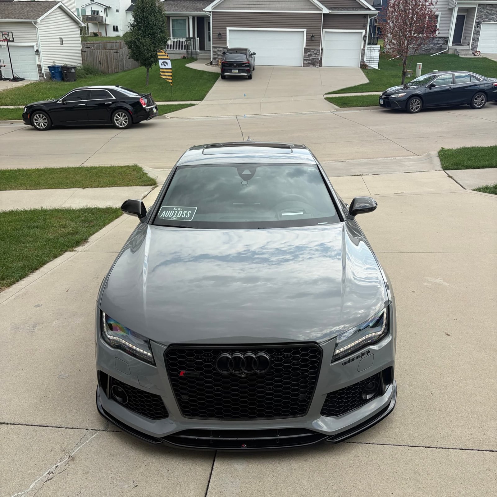 Corrected and coated front of a Nardo Grey Audi RS7