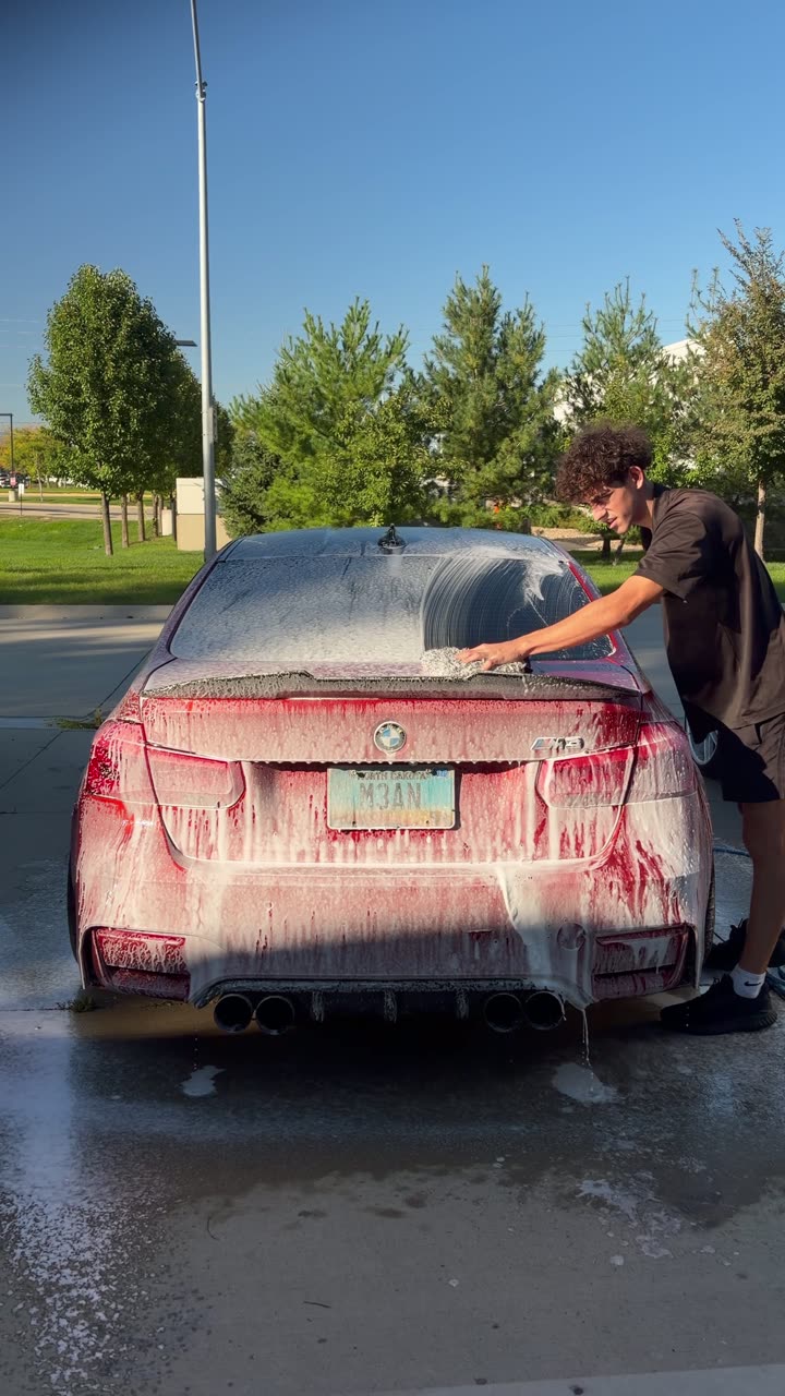 BMW F80 M3 during its maintenance wash in Waukee