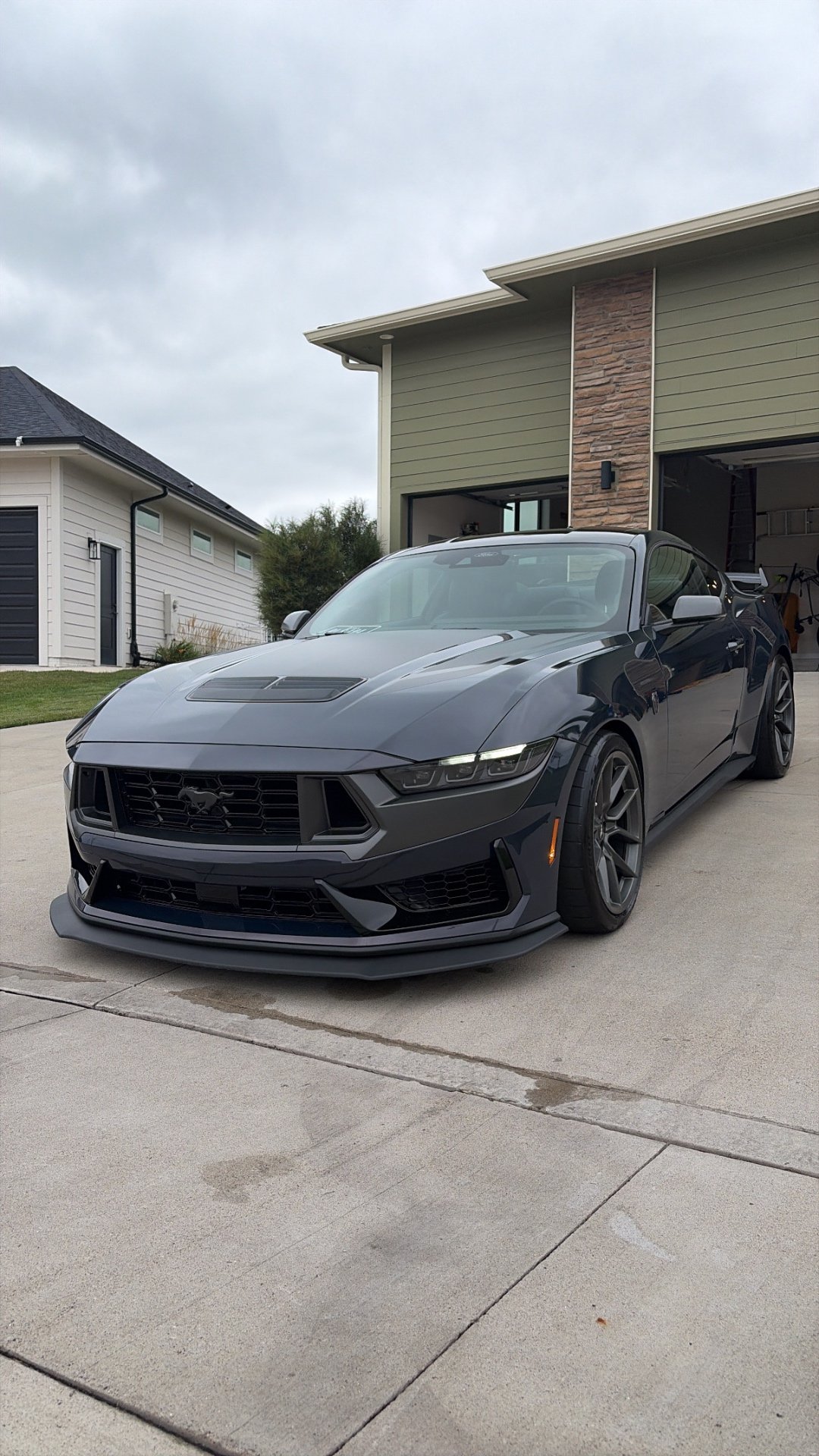 Front view of a detailed Ford Mustang Dark Horse