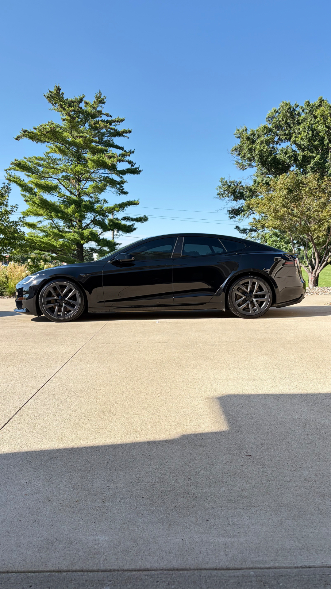 Tesla Model S after a mobile full detail in West Des Moines, Iowa