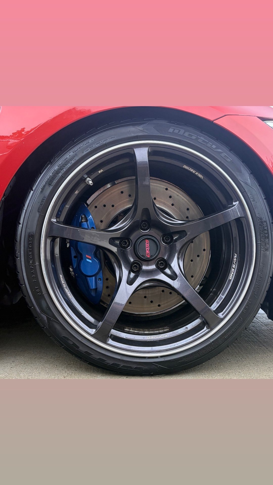 BMW M3 wheel cleaned and finished during the Waukee detail