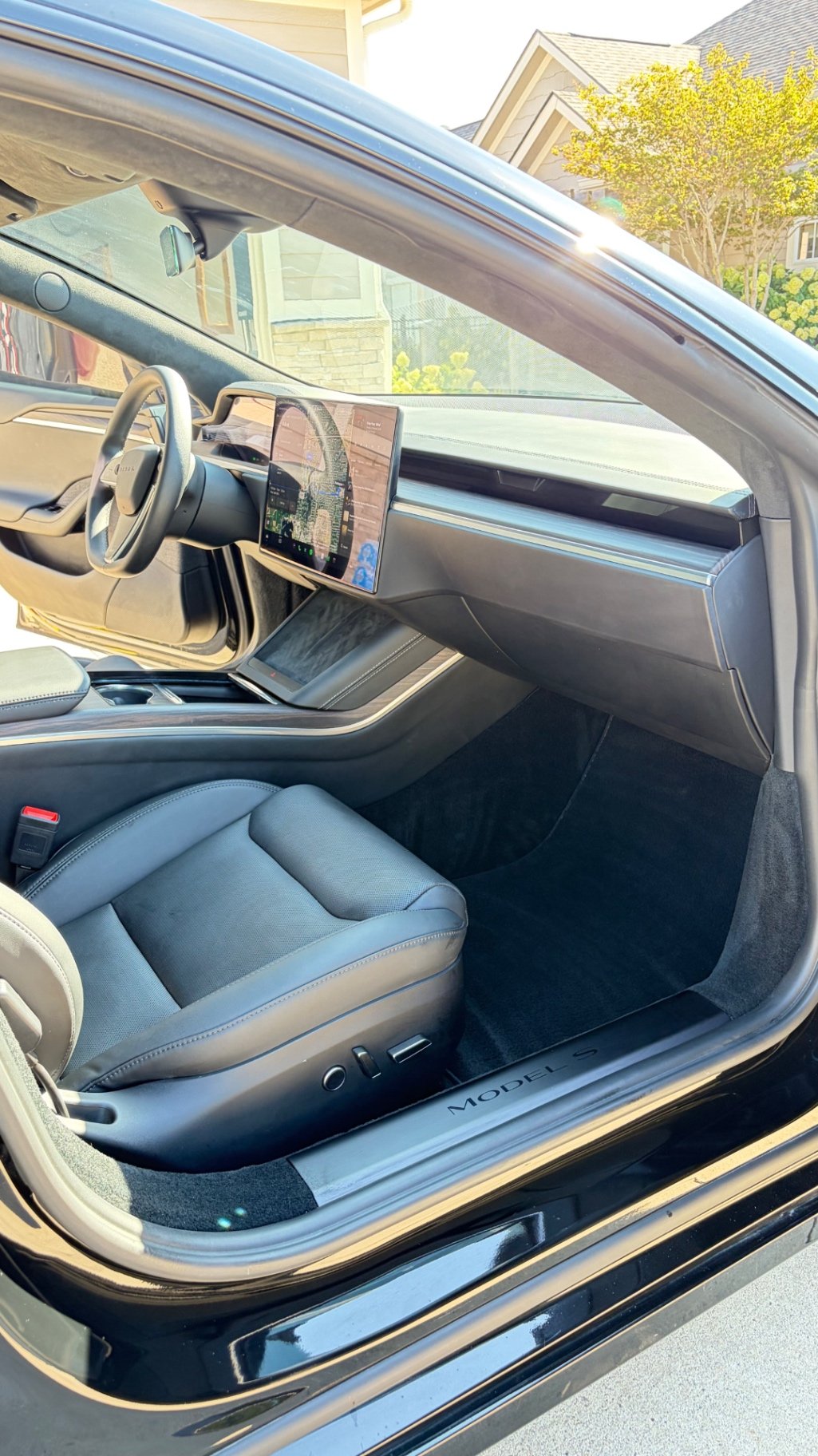 Interior cabin of a detailed Tesla Model S